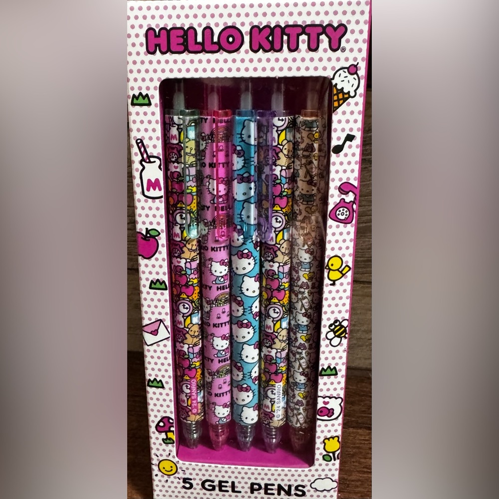 Super Cute 🥰 Hello Kitty Gel Pens 5 Pack - NEW